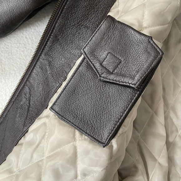 Saddlebred Men's Brown Leather Jacket Vintage XL‎ Quilted Lining Bomber Flight - Picture 12 of 16